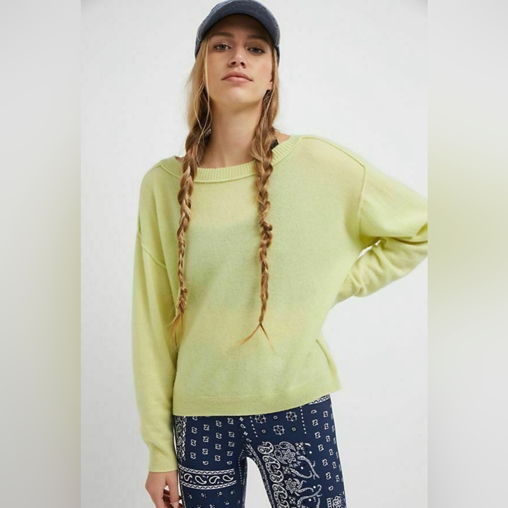 Anthropologie Saturday/Sunday Emmeline Boat-Neck Cashmere Sweater Size M